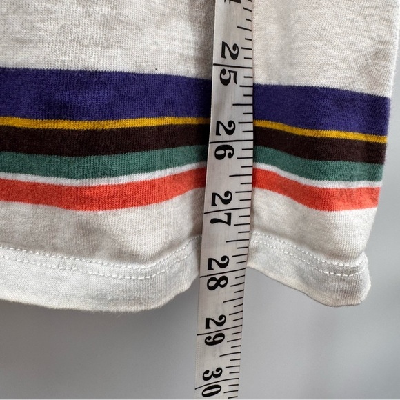 Guess 1981 Retro Multicolor Embroidered Logo Striped T Shirt Mens Vtg 90s - Picture 7 of 8